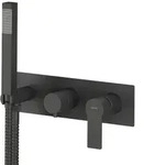 Sapho PAX Unterputz-Duscharmatur/Wannenarmatur mit Handbrause, 3 Wege, schwarz...