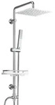 JOHO Regendusche Duschsystem mit Ablage, Edelstahl Duschset ohne Duscharmatur Chrom