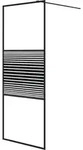 vidaXL Duschwand f&uuml;r Begehbare Dusche Schwarz 80x195 cm ESG-Glas Klar - Schwarz