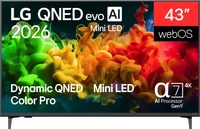 LG 43QNED80B6B, LG 43QNED80B6B 4K QNED evo MiniLED TV 108 cm (43") Schwarz,