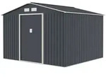 HATTORO S250 Metall Ger&auml;tehaus Ger&auml;teschuppen mit Bodenrahmen 7,2m2 Satteldach