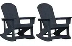 vidaXL Adirondack Schaukelst&uuml;hle 2 pcs Marineblau HDPE - Blau