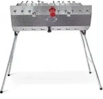 Mangal Set Taschkent Schaschlikgrill mit 11er Drehspie&szlig; Spie&szlig;e Motor