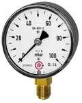 Riegler Kapselfedermanometer, G 1/4 radial unten, 0 - 250 mbar, &Oslash; 63, Art.Nr....
