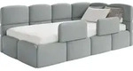 Selsey Cloudy &ndash; Kinderbett 120x200, Kopfteil rechts, Matratze & Bettkasten,...