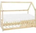 ML-Design Kinderbett 80x160 cm mit Matratze, Rausfallschutz, Dach und...