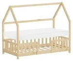 ML-Design Kinderbett 80x160cm mit Matratze Rausfallschutz Dach & Lattenrost...
