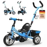 Spielwerk&reg; Dreirad 2in1 mit Schubstange ab 1 Jahr Getr&auml;nkehalter Kinderdreirad
