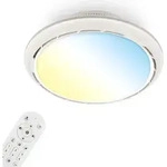Briloner Deckenventilator mit Licht Fernbedienung &Oslash;44cm Rund 23,5W 2700lm