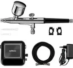 Wiltec HS-A10K Kompressor Zubeh&ouml;r Set 2,8 bar, Airbrush Set 12 V,...