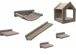 Kerbl Kletterwand Monte Baldo (Last max 10kg, 6-teilig platzsparend) taupe 80920 -