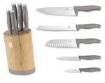 Berlinger Haus Bh-2756 Taupe Messerset In Bambusblock - Silber
