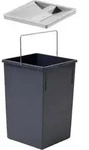 Hailo Inneneimer 1008879 dunkelgrau 15 Liter 230 x 220 x 350 mm mit Deckel -...