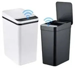 Relaxdays M&uuml;lleimer Sensor 2er Set, 9L & 15L, elektrischer Deckel,
