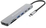 Conceptronic DONN28G 7-in-1 USB 3.2 Gen 1 Dockingstation, 4K60Hz HDMI, USB-A 5Gbps x