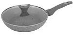 Granit Pfanne 26 cm KLAUSBERG Kb-7317 Abdeckung - Grau