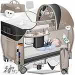 KIDIZ&reg; Babybett Reisebett Kinderreisebett Faltbar mit Matratze 120x60,