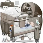 KIDIZ&reg; Babybett Reisebett Kinderreisebett Faltbar mit Matratze 120x60,
