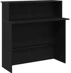 vidaXL Empfangstheke Schwarz 100x50x103,5 cm Holzwerkstoff - Schwarz