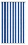 vidaXL Au&szlig;enrollo 90% UV-Block Blau-wei&szlig; gestreift 60 x 230 cm HDPE - Blau