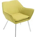 CLP Caracas Lounger STOFF mit hochwertiger Polsterung und Metallgestell gr&uuml;n -...