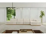 ALTDECOR Ecksofa in L-Form IREA-L3-v2 412x165x80 cm Beige Corner Sofa Eckcouch...