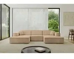 ALTDECOR Ecksofa in U-Form IREA-U1-v4 301x165x77 cm Beige Corner Sofa Bett...