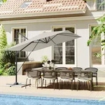 SONGMICS Sonnenschirm, 270 x 270 cm, UPF 50+, Gartenschirm, um 360&deg; drehbar -...