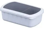Fackelmann Flexibox blau Be The Move 1000 ml Lunchbox mit bunter TPE-Deckel und