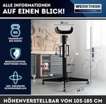 WERKTHOR Getriebeheber 500 kg hydraulisch, h&ouml;henverstellbar 113&ndash;195 cm,...