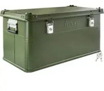 Aluminium Box mit Deckel Gr&uuml;n Alu Kiste Box Alukiste 90 Liter Transportbox Metallbox