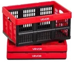 VEVOR Klappbox 32 L 3er-Pack, Faltbare Aufbewahrungsboxen aus Kunststoff, Stapelbare