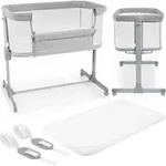3-in-1 Beistellbett, Reisebett & Babybett, h&ouml;henverstellbar, ab Geburt, grau -...
