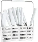 Secret de Gourmet Besteckset 24 Elemente mit St&auml;nder wei&szlig; silber 24,5 cm x...