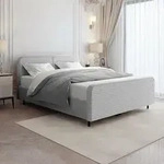 Doppelbett LEA 180x200 cm Polsterbett mit Bettkasten, Matratze & Topper &ndash;...