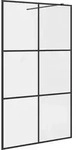 vidaXL Duschwand f&uuml;r Begehbare Dusche mit Klarem ESG Glas 115x195 cm - Schwarz