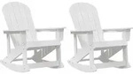 vidaXL Adirondack Schaukelst&uuml;hle 2 pcs Wei&szlig; HDPE - Wei&szlig;