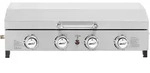 Gas-Plancha mit 4 Brennern und Deckel "Fasto" - 10 kW - Grau - Grau