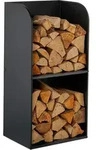 Relaxdays Kaminholzregal, HBT 80x40x30 cm, 2 F&auml;cher, Brennholzregal f&uuml;r Feuerholz,