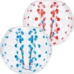 VEVOR 2 x 1,5m Bumper Ball Bubble Soccer Zorb Aufblasbarer Sto&szlig;ball Blau + Rot