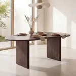 FineBuy Design Esstisch 180cm Akazie Massivholz in Braun - Massiver...