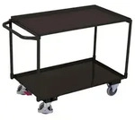 VARIOfit Tischwagen mit Gitterrost und 2 Ladefl&auml;chen 995x595mm RAL 7016