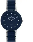 Jacques Lemans Damen Armbanduhr Monaco 42-7ZB Edelstahl Keramik dunkelblau