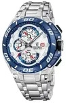 Festina F20754/1 Herrenuhr Chronograph Chrono Bike Stahl/Blau - Wei&szlig;