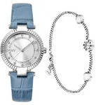 DKNY Damenuhr Quarzuhr blau / silber onesize Damen 30 DK1L042L0015