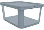 Rotho Aufbewahrungsbox Albris mit Deckel 57 x 39 cm 45 L misty blau - Blau