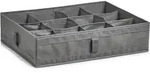 Zeller Aufbewahrungsbox, 12 F&auml;cher, faltbar, grau, 44 x 34 x 11 cm, 14604 - Grau