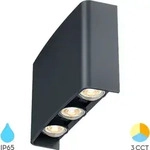 Braytron LED Wandleuchte Au&szlig;en Anthrazit Strahler 6X1W UP&Down...