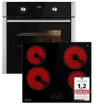 Autarkes Herdset: 60cm Einbaubackofen BO8810SS | 59cm Kochfeld CH5900RL | Grill 