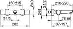 KEUCO PLAN BLUE Thermostat-Wannenarmatur Aufputz Aufputz verchromt - Silber